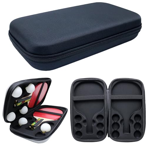 XineYuor Tischtennisschläger Hülle,Tischtennisschläger Tasche Tischtennis Tasche Tischtennishülle Tischtennis Zubehör für 2 Schläger und 6 Bälle Hülle Tischtennisschläger