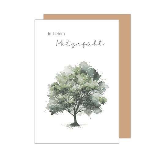 Edition Seidel Premium Trauerkarte mit Umschlag. Beileidskarte...