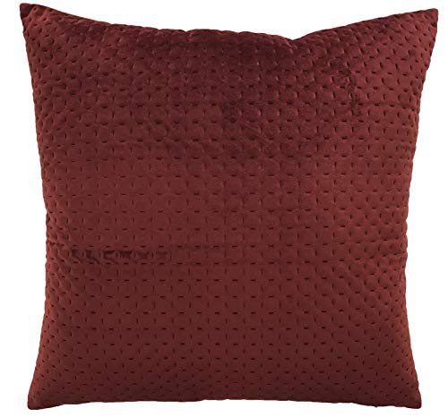 Sky Blu Home Christmas Pillow Cover 18x18 Scarlet Red, Velvet for Couch, Bed