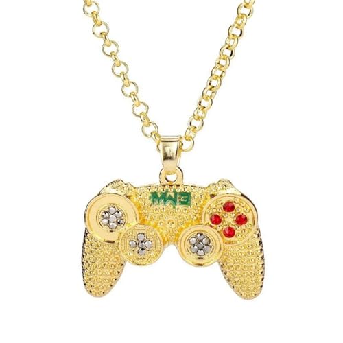 Collier manette de jeu cristal hip-hop : affichez votre passion gamer