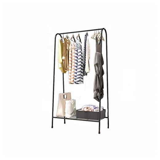 Z-W-DONG Heavy Coat Rack, klädaffär konfektions Rack Fristående Coat hatthylla Män Vertikala Förvaring Klädstång Black White Home Galler (Color : Black, Size : 150 * 60CM)