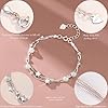 SENLINLU Armbänder für Frauen Armband Silber 925 Damen Stern Perle Armbänder Freundschaftsarmband Verstellbare #2