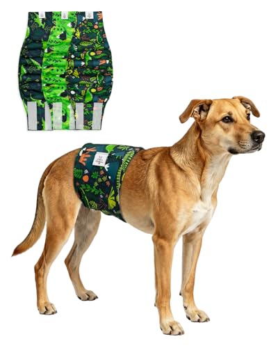 Image of CuteBone Dog Diapers Male Belly Bands 3 Pack for Male Dogs Reusable Puppy Wraps