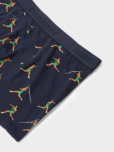 Image of Bummer Men's Premium Cotton Underwear | Fine Combed Cotton with Elastane for Stretch | Ultra Breathable Innerwear | Soft Fabric & No-Roll Waistband | Printed Trunks & Inner Combo for Men