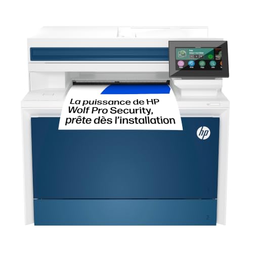 HP Color LaserJet Pro MFP 4302dw, 4RA83F, Imprimante Multifonction A4, Impression Recto Verso Automatique, 33 ppm , USB, Wi-Fi, Ethernet, Copie, Numérisation, ADF, Écran tactile 4,3", Bleu
