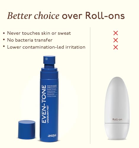 Image of Asaya Even Tone Underarm Mist | Lightweight Spray for Underarm Pigmentation Removal & Odour Control | Even Tone Underarm Mist for Dark Underarms | 100 ml