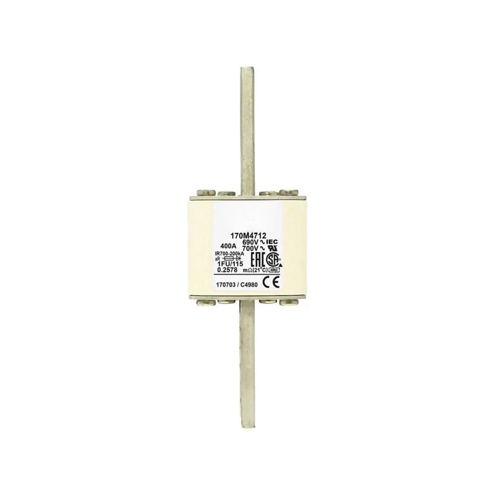 Fusible 170M4712 pour armoire électrique industrielle et 170M4715