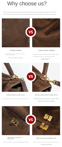 Lock Closure, Multi-Pocket Design, Spacious Work & Travel Purse Genuine Leather Tote Bag For Women Shoulder Bag3