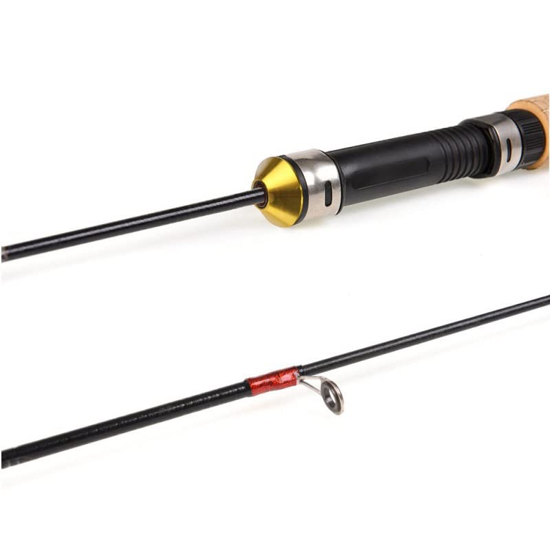 Canne à pêche hiver portable 60cm de spinning coulée à 3 sections pour poisson
