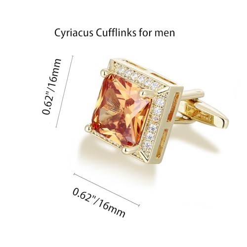 Crystal Cufflinks for Men, Purple Cufflink CZ Sparkle Diamond, Square Cufflinks for Wedding Groom Best Man, Cuff link 0.62 * 0.62inch4