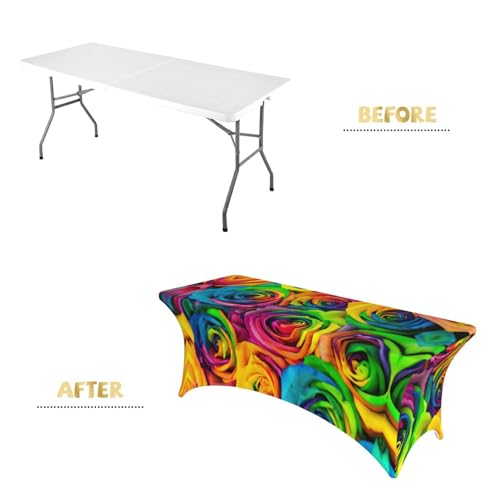 Nappe de fête lavable pour table de banquet avec motif roses