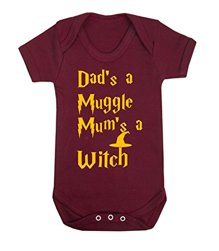 Body per neonato con scritta Dad's a Muggle Mum's...