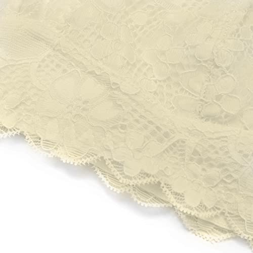 Jojoans Halter Lace Bralette Unpadded Wireless Sheer Bra Bustier Full Coverage Lingerie Cream White #TOP6