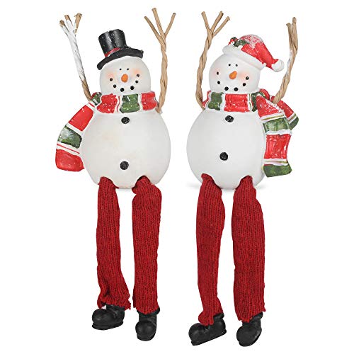 Hanna's Handiworks Gestreifter Schal klassisch weiß 7x5 Stoffbein 2er Set Figur Cover