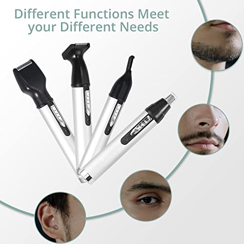COLFULINE 4 in 1 Nasenhaartrimmer, USB Professioneller Ohrhaarschneider, Wiederaufladbarer...