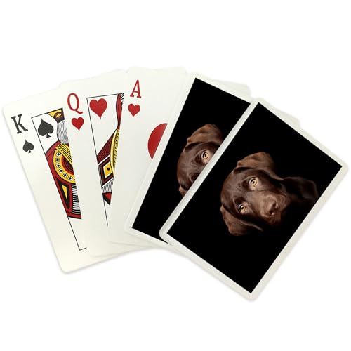Baraja Póker Cachorro Labrador Chocolate 52 Cartas miniatura 2