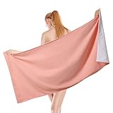 INSTOME Seersucker Bath Towel,Oversized Seersucker Beach Towel 27x 59 Inch,Sand Free Large Swim Towe