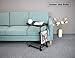 SIDUCAL End Table Height Adjustable Snack Side Table Under The Sofa Overbed Table, Black