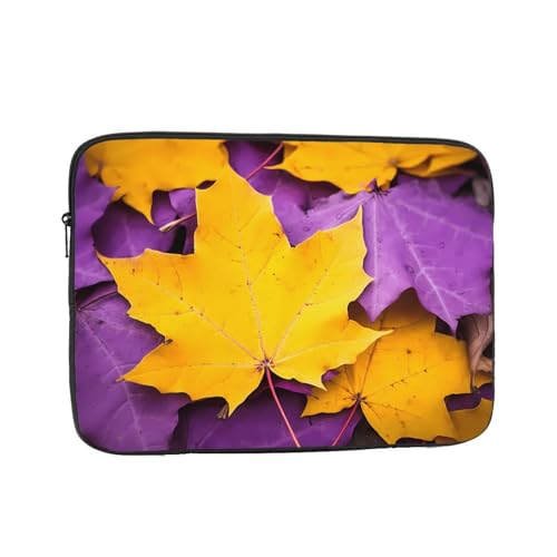 Purple Maple Leaf Laptop Sleeve Case 17 Inch Suitable For Notebook Computer Tablet Traveling Carrying Simple Case