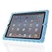 Apple iPad 2 iPad 3 iPad 4 Hideaway with Stand Blue Black Gumdrop Cases Silicone Rugged Shock Absorbing Protective Dual Layer Cover Case