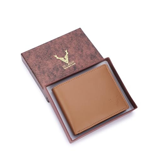 Image of Men's Vegan Leather Wallet | Slim Design | RFID Protected | Lightweight | Durable Bifold | Brown