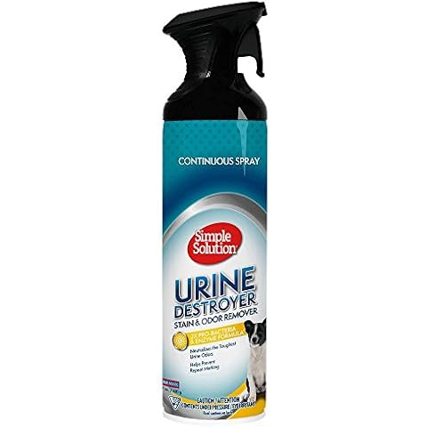 Simple Solution Urine Destroyer Enzymatic Cleaner | Pet Stain and Odor Remover with 2X Pro-bacteria Cleaning Power | 17 Ounces Cover