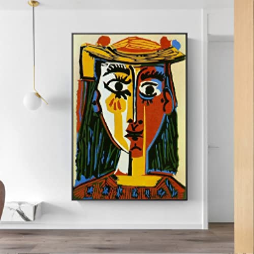 Toile Picasso pour salon mur vide solution deco affiche moderne 60x80cm