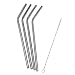 Stainless Steel Drinking Straws, Set of 4, Fits 20 Oz & 30 Oz Cups Free Cleaning Brushed Included (straw)