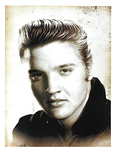KUSTOM ART Póster de pared Serie Actores Famosos Hollywood Elvis Presley sin marco. Impresión artística sobre papel de patinata 40 x 30 cm