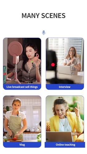 LOGIS.ARGEN, J.O.L Microfone de lapela sem fio Wirecast K9 Microfone de lapela dupla - versátil para
