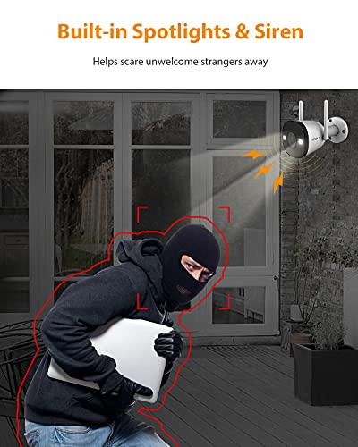 Imou Security Camera Outdoor Color Night Vision With Spotlight & Siren, 2.4G Wifi Camera Ip67 For Home Security, 1080P With Human Detection, 2-Way Audio, Ethernet Port And Sd Card Slot, Bullet 2 #TOP3