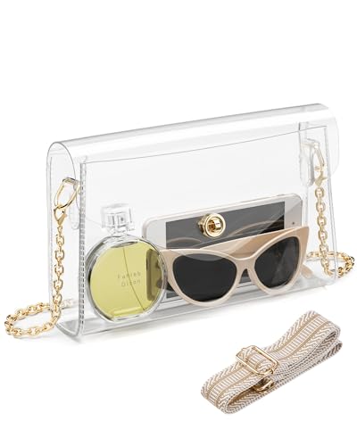 Image of BS-VOG Clear Purse for Women, Clear Bag for Stadium Events, Crossbody Bag Stadium Approved for Sports Concerts Outfits