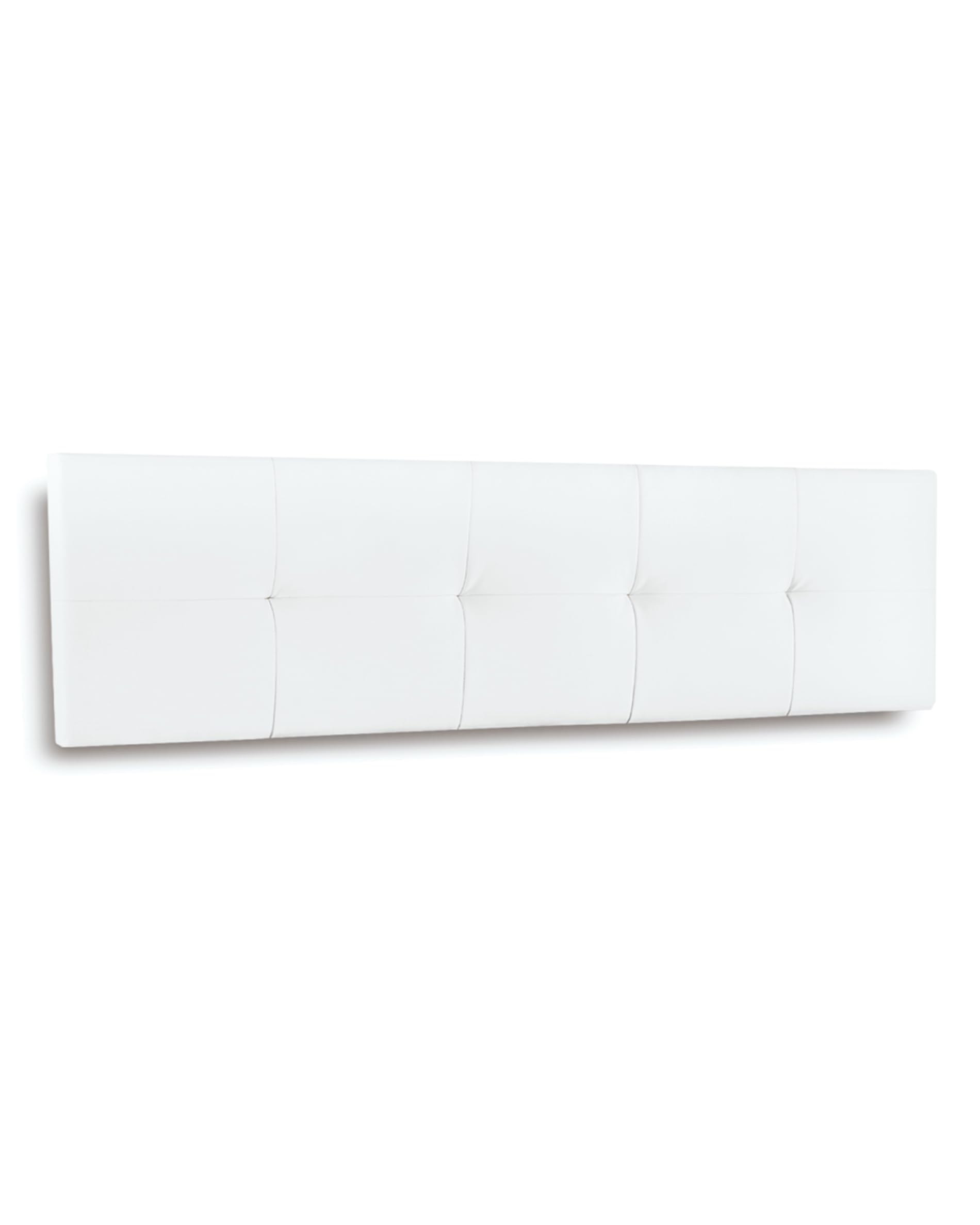 Home Heavenly®- Cabecero tapizado Jansen. para Cama de Matrimonio Acabado en Polipiel blaca y Acolchado de 4 cm Fabricado en España (150, Blanco)