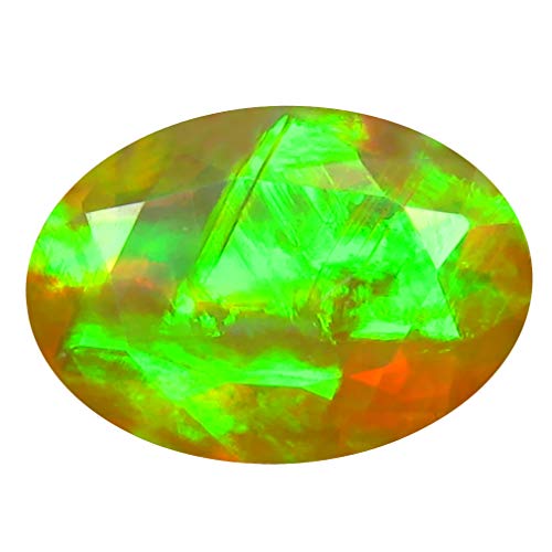 Opale arc-en-ciel véritable coupe ovale 11 x 7 mm sans traitement thermique
