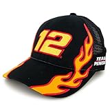 Checkered Flag Sports Ryan Blaney Flame #12 Mesh Hat Black