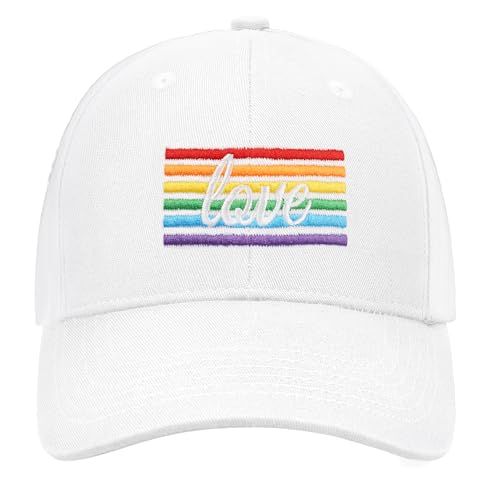Image of Pride Hat Rainbow Caps LGBT Baseball Cap Pride Accessories Gay Stuff for Men Women