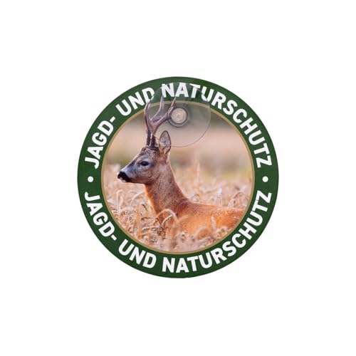 Jagdschild für die Autoscheibe mit starkem Saugnapf, 13cm Ø -
