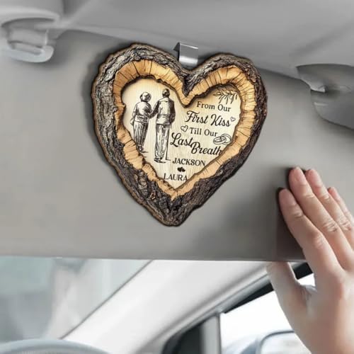 Heartfelt Memories Custom Couple Car Visor Clip - Personalized Picture Holder for Lovebirds - Perfect Anniversary Gift by HOOKSTRIKE - Image 5