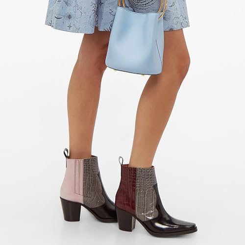 Womens Square Toe Ankle Boots Chunky Heel Chelsea Booties Comfortable Riding Boots Low-Heeled Dressy Fashion Slip-on Walking Boot Classic Winter Fall Short Boots2