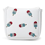 Golf Mallet Headcover Golf Club Head Covers with Strong Magnetic Headcovers Fits Most Mallet Putters, Scotty Cameron, Taylormade, Odyssey, Ping, Callaway Mallet Putter Head Cover (Ice Cream)