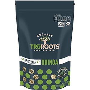 TruRoots Organic Sprouted Quinoa, 12 Ounces, Certified USDA Organic, Non-GMO Project Verified