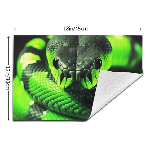 Set de table effet 3D serpent lavable pour sublimer vos dîners en cuisine