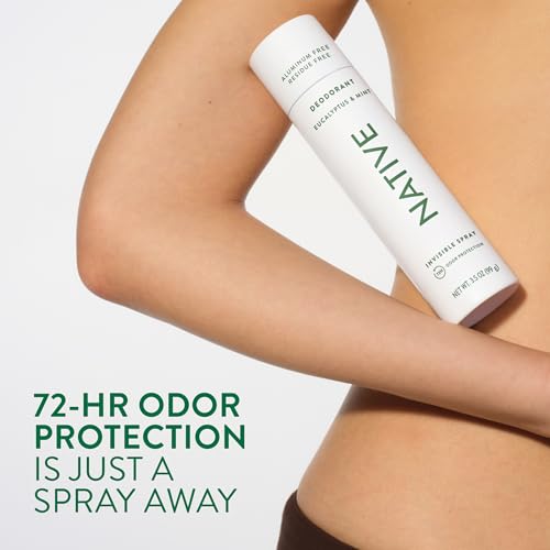 Image of Native Deodorant & Body Spray, Eucalyptus & Mint, 72-Hour Odor Protection for Underarms & Body, Aluminum Free, Quick Drying, 3.5 oz