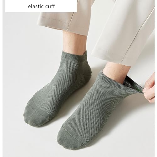Yizelli 3 Pairs Ankle Socks for Men Lightweight Breathable Mesh Cotton Short Socks for Spring Summer4