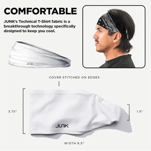 Image of JUNK Brands Big Bang Lite Headband - Moisture-Wicking, Performance Fabric, Non-Slip, Sports Sweatband for Men & Women