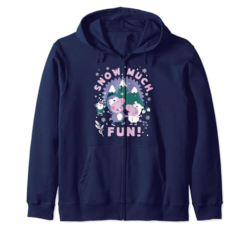 Sweat à capuche zippé Peppa Pig vêtement hiver enfant pull chaud motif flocon