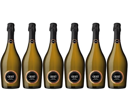 CRUSET - Vin Mousseux Extra-Dry - Blanc de Blancs - Origine : France (6 x 0.75 l)