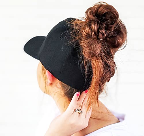 Image of Eohak Ponytail Baseball Hat Distressed Retro Washed Cotton Twill