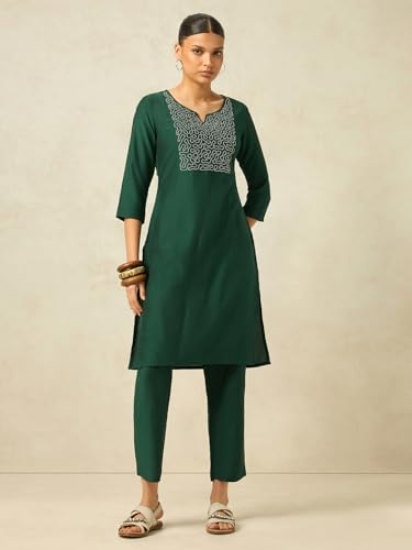 Image of SABYA Silk Blend Embroidered Kurta Set SBY HRKB0225