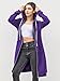 DUOYANGJIASHA Womens Hoodies 2025 Zip Up Sweatshirts Oversized Fashion Long Hooded Fall Winter Fleece Jackets with Pockets Purple